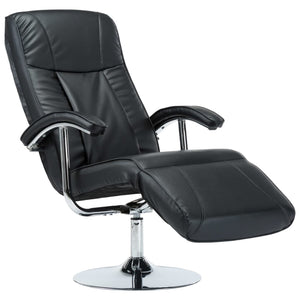 Fauteuil TV vidaXL noir en similicuir