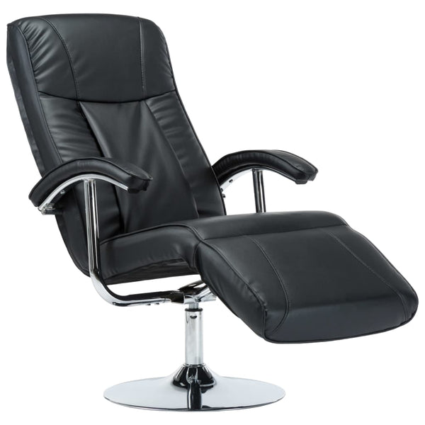 Fauteuil TV vidaXL noir en similicuir