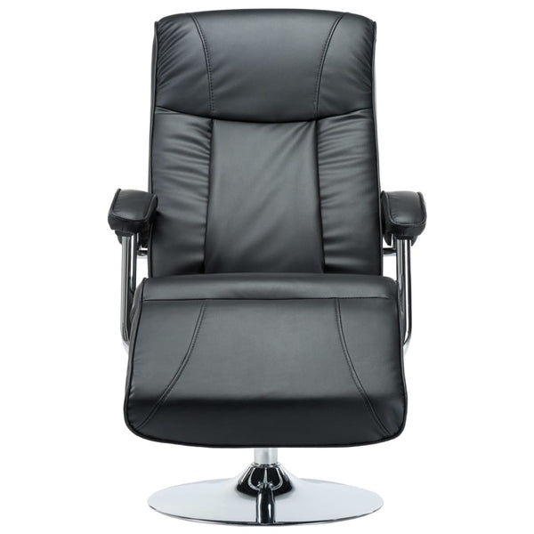 Fauteuil TV vidaXL noir en similicuir