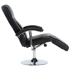 Fauteuil TV vidaXL noir en similicuir