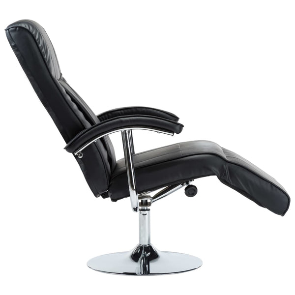 Fauteuil TV vidaXL noir en similicuir