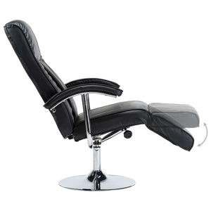 Fauteuil TV vidaXL noir en similicuir
