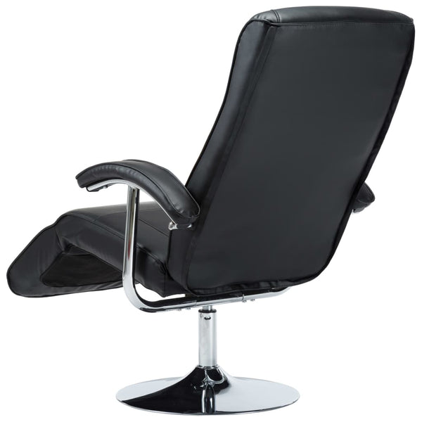 Fauteuil TV vidaXL noir en similicuir