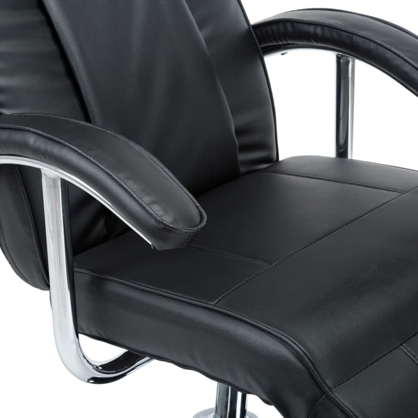 Fauteuil TV vidaXL noir en similicuir