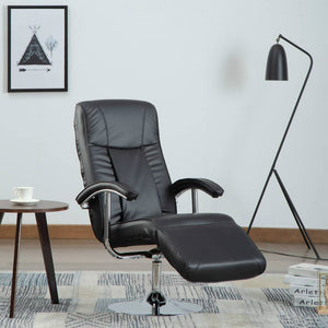 Fauteuil TV vidaXL noir en similicuir