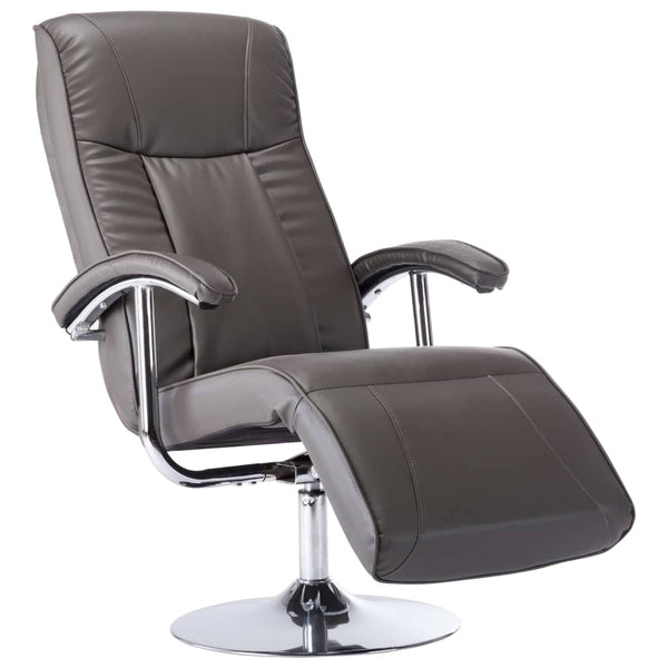 vidaXL Fauteuil TV gris en similicuir