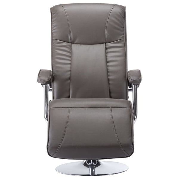 vidaXL Fauteuil TV gris en similicuir