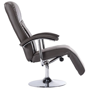 vidaXL Fauteuil TV gris en similicuir