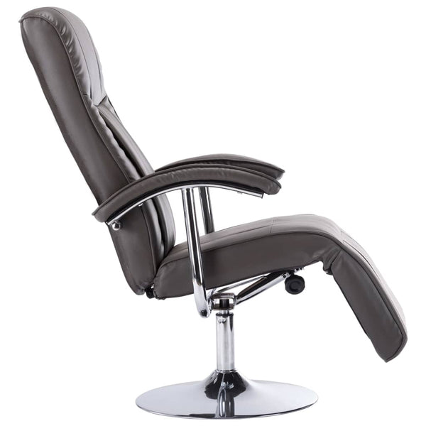 vidaXL Fauteuil TV gris en similicuir