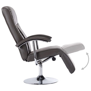 vidaXL Fauteuil TV gris en similicuir