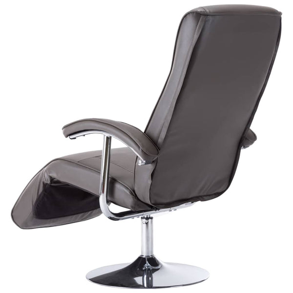 vidaXL Fauteuil TV gris en similicuir
