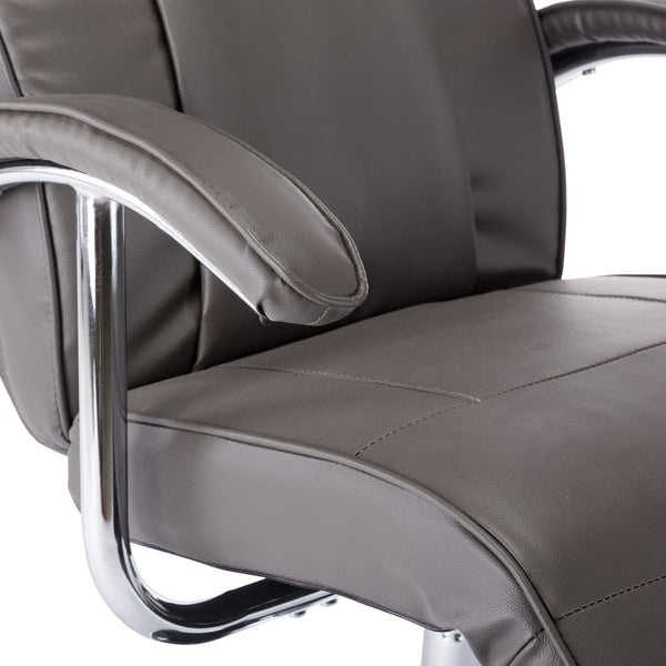 vidaXL Fauteuil TV gris en similicuir