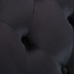 vidaXL Chaise longue en velours noir