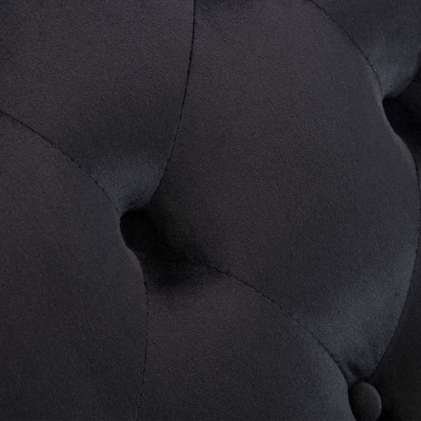 vidaXL Chaise longue en velours noir