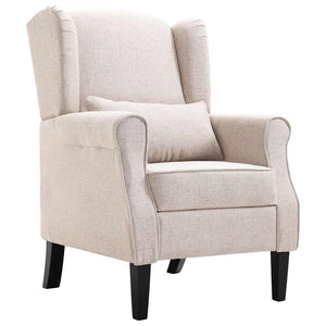 vidaXL Fauteuil tissu beige