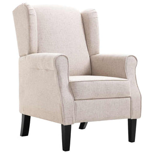vidaXL Fauteuil tissu beige