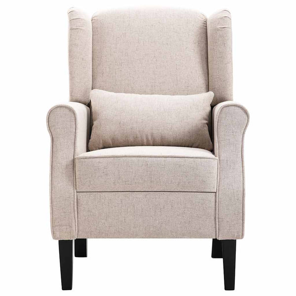 vidaXL Fauteuil tissu beige