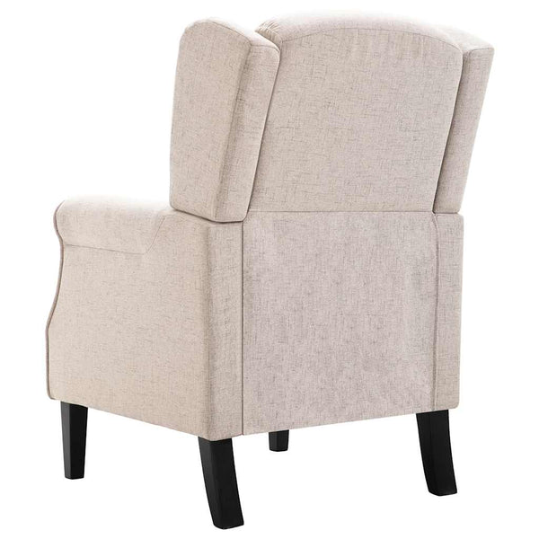 vidaXL Fauteuil tissu beige