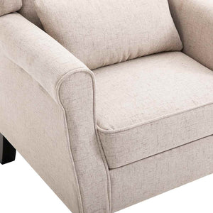 vidaXL Fauteuil tissu beige
