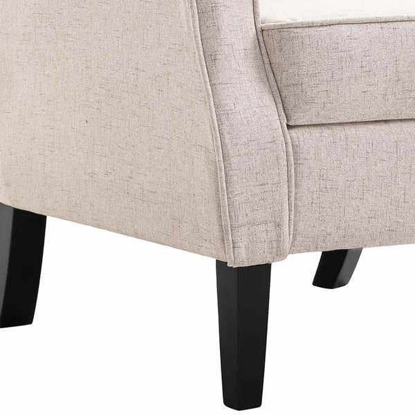 vidaXL Fauteuil tissu beige