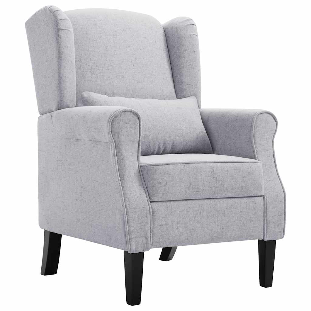 vidaXL Fauteuil Gris Clair Tissu