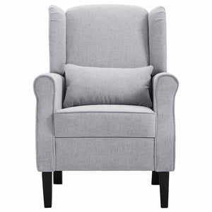 vidaXL Fauteuil Gris Clair Tissu