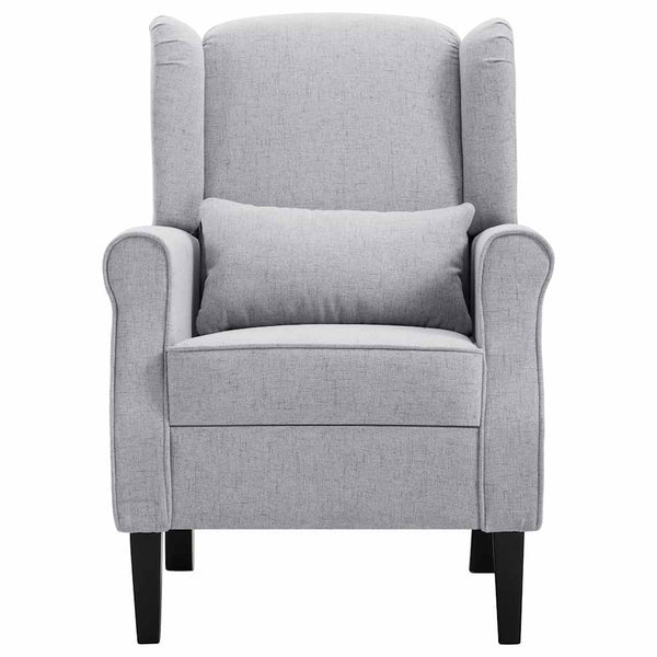 vidaXL Fauteuil Gris Clair Tissu