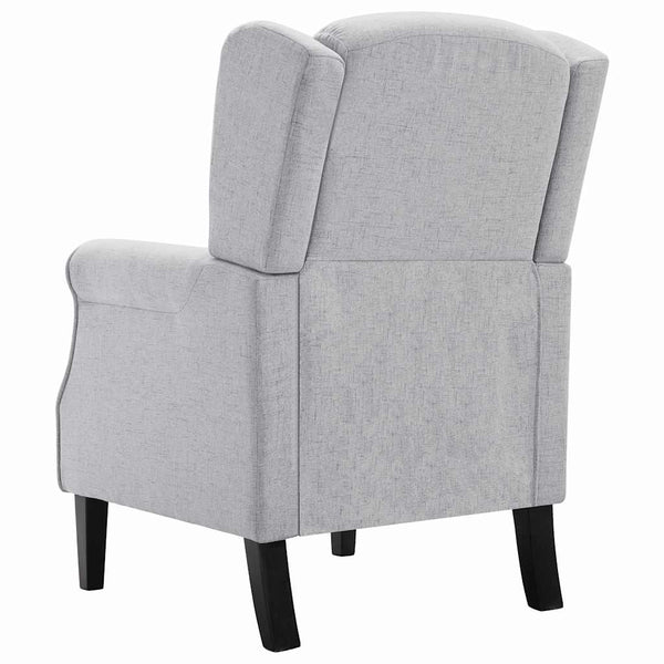 vidaXL Fauteuil Gris Clair Tissu