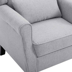vidaXL Fauteuil Gris Clair Tissu