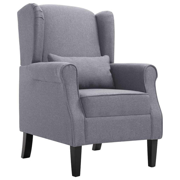 vidaXL Fauteuil Gris foncé Tissu