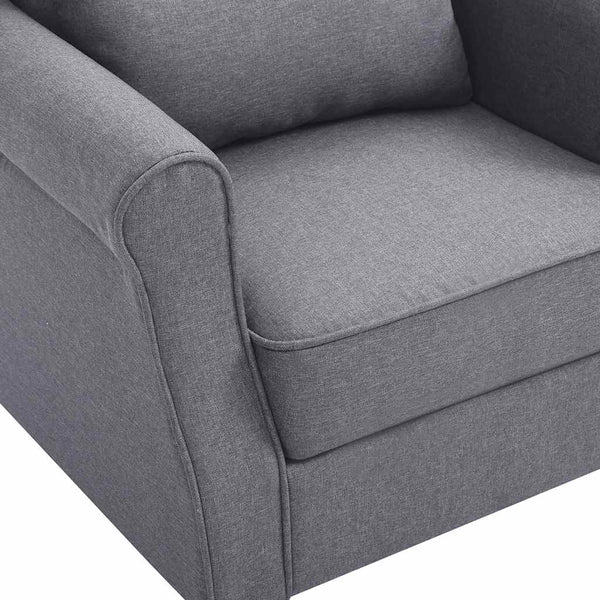 vidaXL Fauteuil Gris foncé Tissu