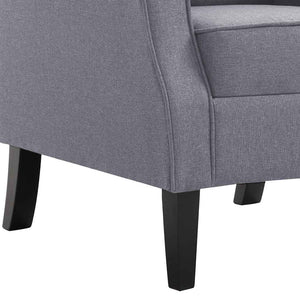 vidaXL Fauteuil Gris foncé Tissu