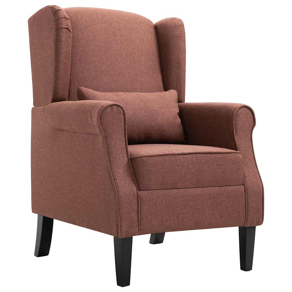 vidaXL Fauteuil tissu marron