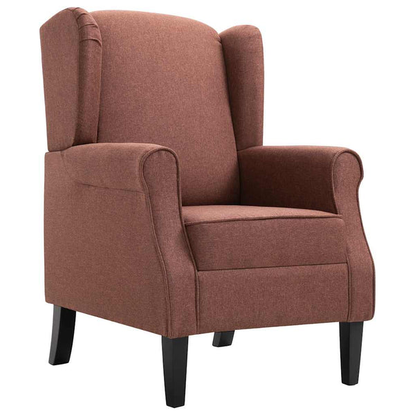 vidaXL Fauteuil tissu marron