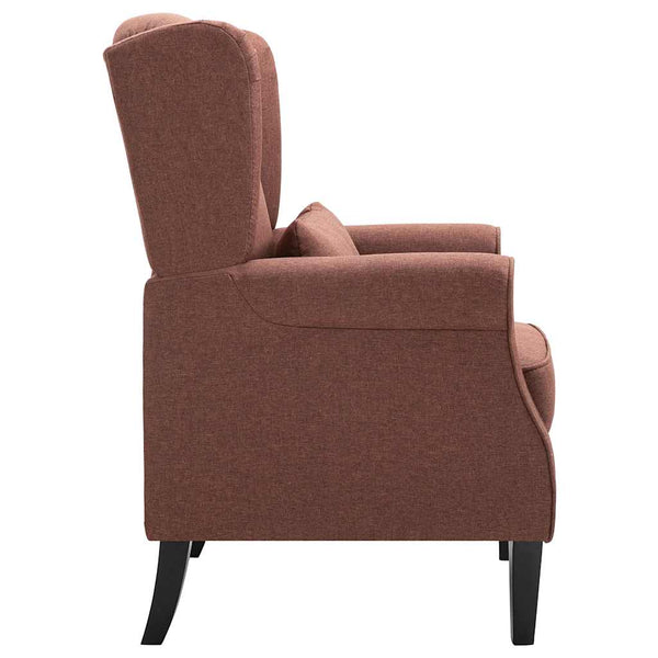 vidaXL Fauteuil tissu marron