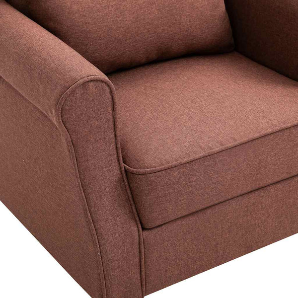 vidaXL Fauteuil tissu marron
