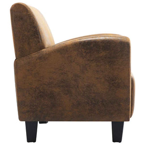 Sofasessel Braun 70x69x72 cm Wildlederimitat