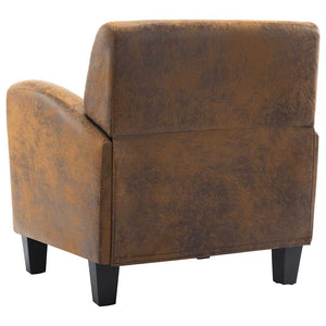 Sofasessel Braun 70x69x72 cm Wildlederimitat