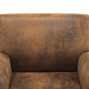 Sofasessel Braun 70x69x72 cm Wildlederimitat