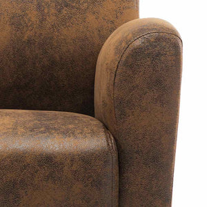 Sofasessel Braun 70x69x72 cm Wildlederimitat