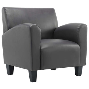 vidaXL Fauteuil gris en similicuir