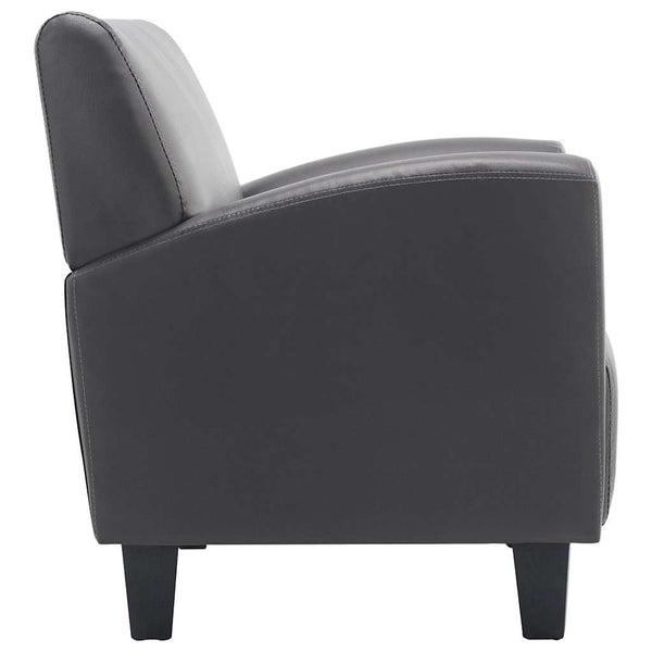 vidaXL Fauteuil gris en similicuir