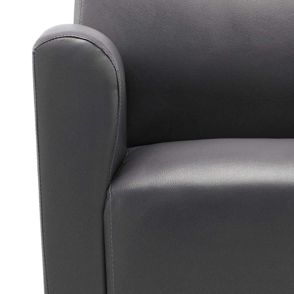 vidaXL Fauteuil gris en similicuir