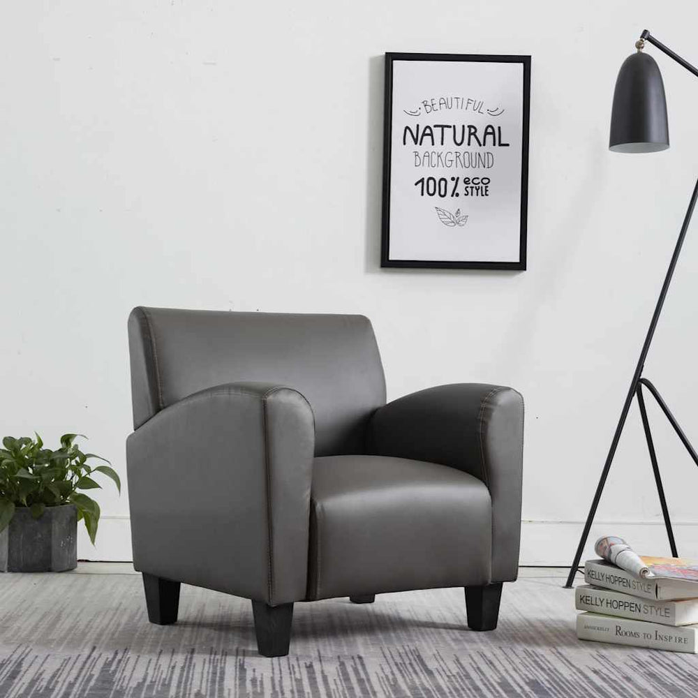vidaXL Armchair Grey Faux Leather