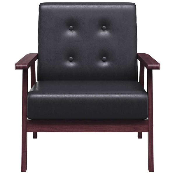 Sessel Schwarz Kunstleder