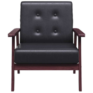 Sessel Schwarz Kunstleder