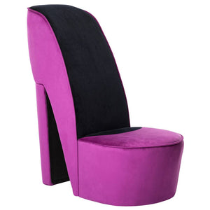 vidaXL Chaise en forme de talon haut velours violet