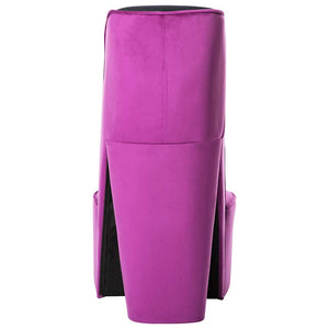 vidaXL Chaise en forme de talon haut velours violet