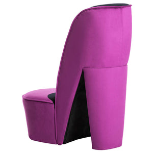 vidaXL Chaise en forme de talon haut velours violet