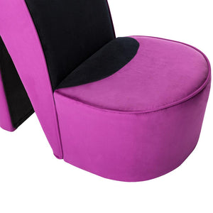 vidaXL Chaise en forme de talon haut velours violet